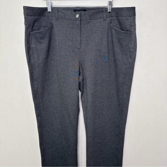 NEW Jones New York Womens Sz. 16W Charcoal Stretch Straight Leg Trouser - Picture 2 of 14